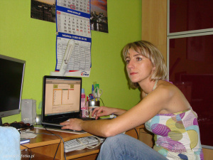sitting, desk