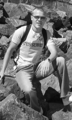 hand, sitting, monochrome, rock