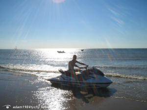 sky, vacation, vehicle, beach, boat