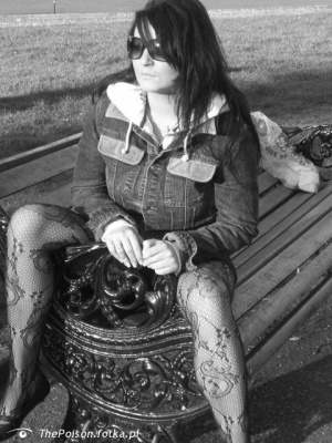 sitting, monochrome