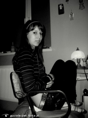 sitting, monochrome