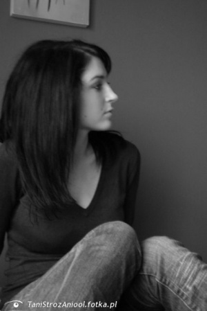 sitting, monochrome
