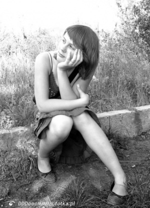 hand, sitting, monochrome, model