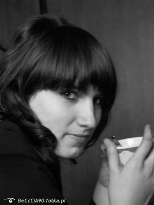 hair, hand, monochrome, bangs