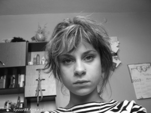 hair, monochrome
