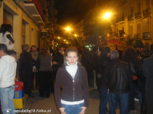 jacket, outerwear, fun, jeans, standing, crowd, road