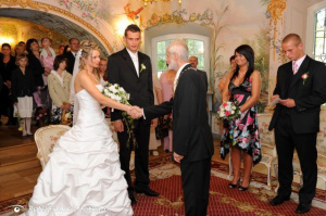 person, dress, event, plant, flower, gown, bride, groom, marriage, party