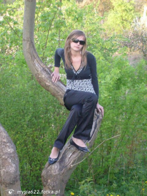 jeans, sitting, forest