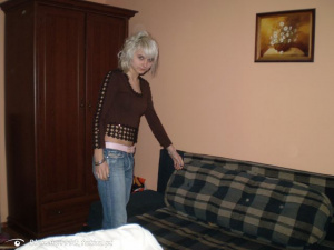 jeans, standing, room
