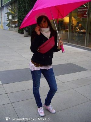jeans, umbrella