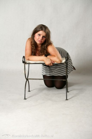 sitting, model, chair