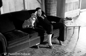 sitting, monochrome