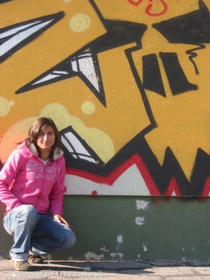 jeans, cool, sitting, wall, poster