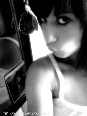 selfie, monochrome