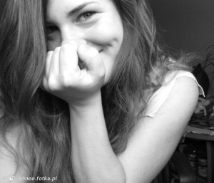 mouth, hair, skin, hand, selfie, smile, monochrome