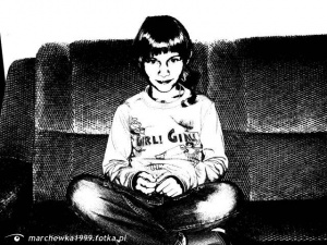 sitting, monochrome
