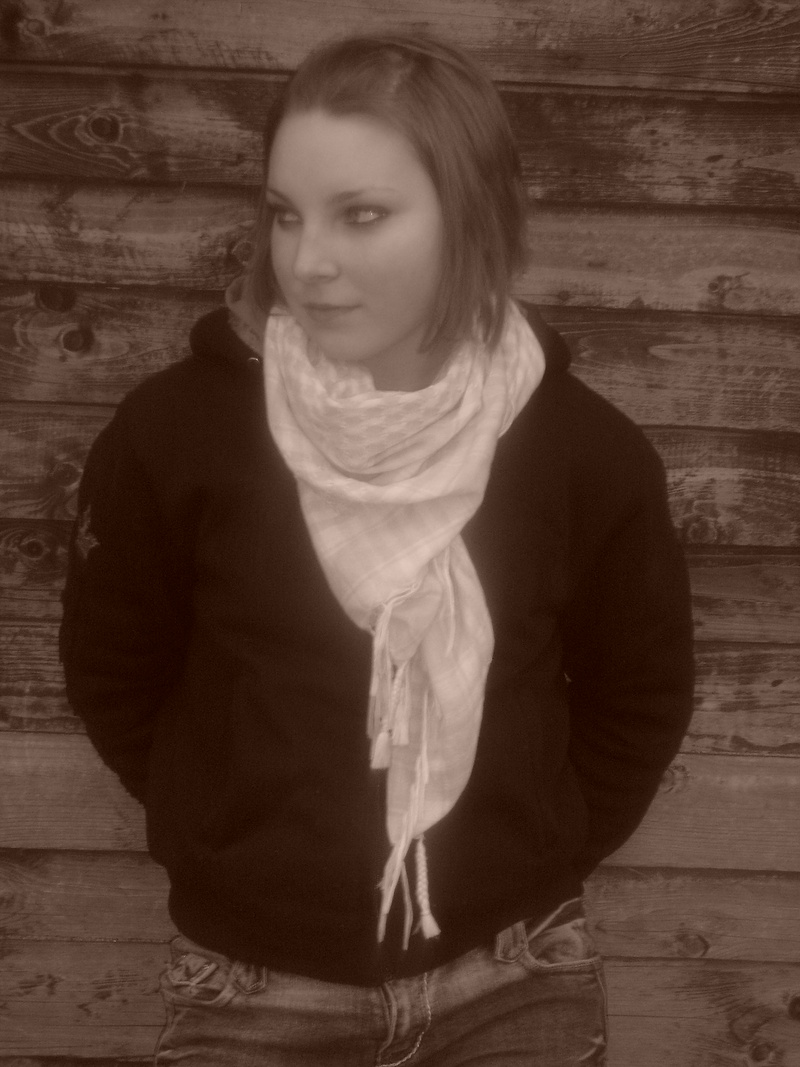 monochrome, scarf