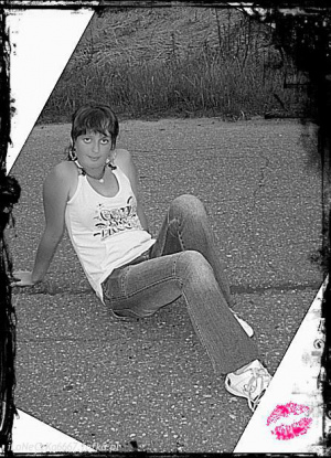 sitting, monochrome
