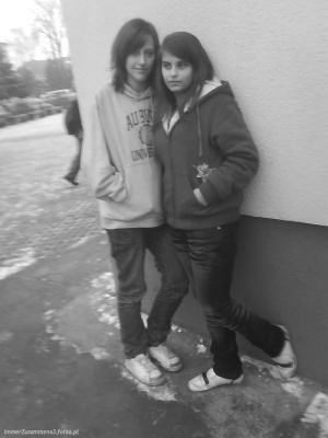 fun, smile, standing, monochrome