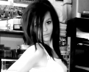 hair, monochrome