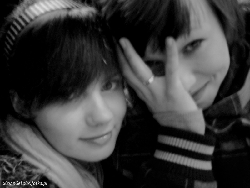 hair, hand, smile, monochrome, bangs