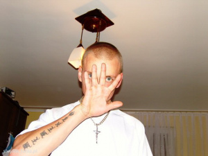 hand, lampshade