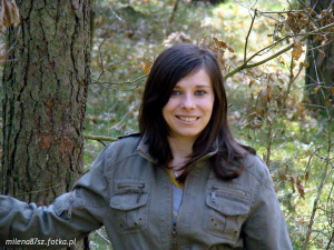 jacket, outerwear, smile, forest