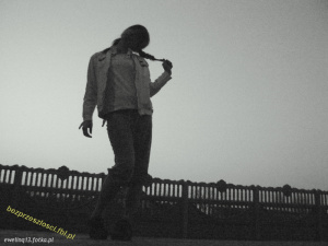 sky, standing, monochrome