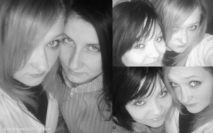 selfie, fun, smile, monochrome