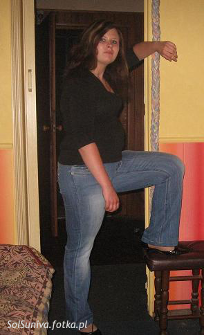 jeans, denim, standing, chair