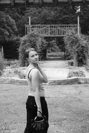 jeans, monochrome, model