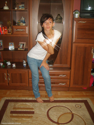 jeans, standing, drawer