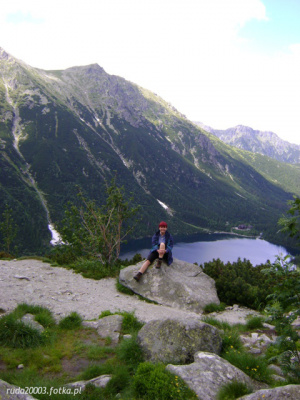 mountain, lake
