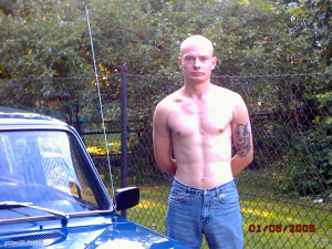 jeans, muscle, dude, person, vehicle, car