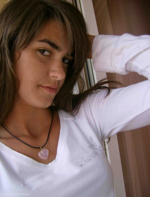 necklace, bangs