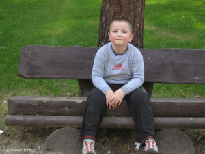 sitting, leisure, bench
