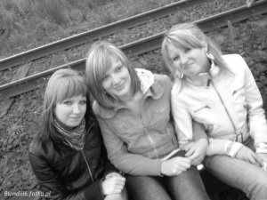 smile, sitting, monochrome