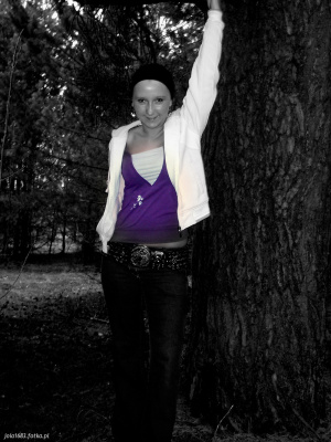 standing, monochrome