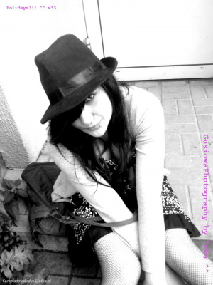 cool, monochrome, model, hat