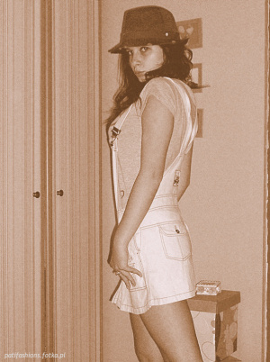 standing, dress, hat
