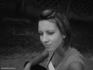 hand, smile, monochrome