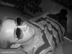 glasses, ear, monochrome