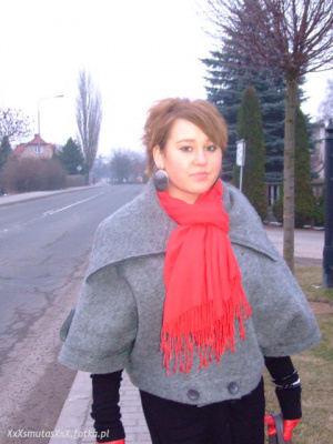 jacket, outerwear, jeans, scarf