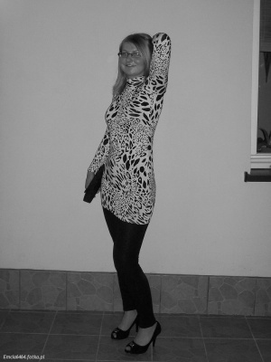 standing, monochrome, dress