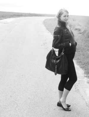 jacket, standing, monochrome, handbag, bag, beach