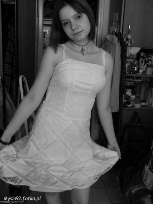 monochrome, dress