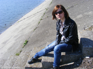 jacket, textile, fun, jeans, denim, cool, sitting, leisure, sunglasses