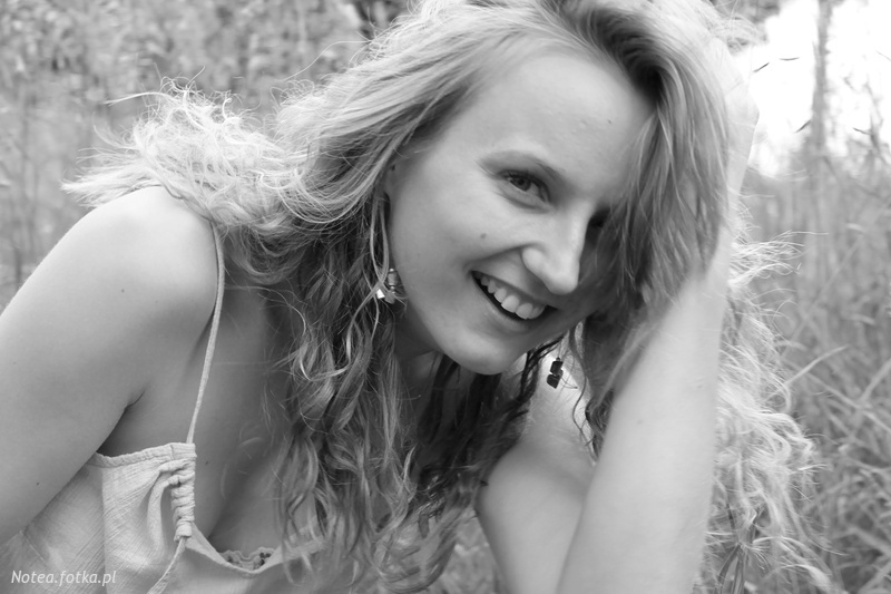 hair, smile, monochrome, person, model
