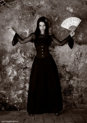monochrome, dress