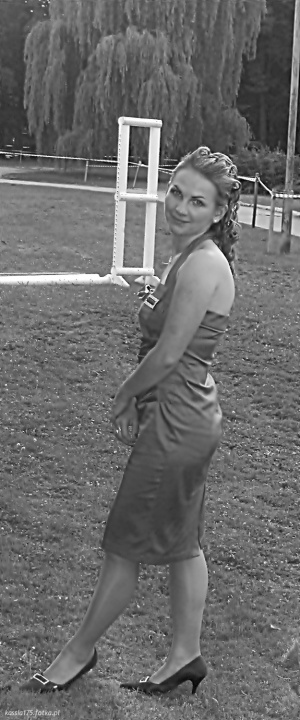 standing, monochrome